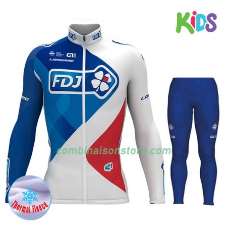 Combinaison Cycliste Hiver + Collant 2017 FDJ Enfant  N001